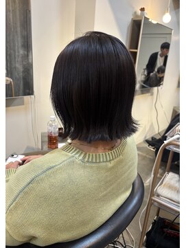 艶ブラウン×ボブ