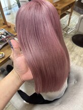 アンソメット 上津店(UN SOMMET) ペールピンク/ダブルカラー/ブリーチカラー