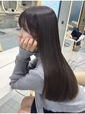 着物ヘア/大人ガーリー/ダークアッシュ/似合わせカット