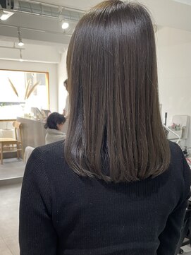 2195ヘアー 世田谷代田(2195hair) 地毛風カラー/地毛風ストレート/髪質改善/くすみベージュ