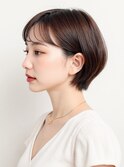 小顔クールショート/ふんわり前髪/ココアブラウンp志木