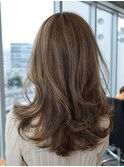  ミディアムレイヤー×白髪ぼかしカラー30代40代50代60代