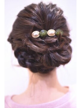 マハロ(MAHALO) 【MAHALO鈴木】　ボブでも簡単×編み込みアレンジ