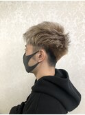 メンズ☆ブリーチカラー×刈り上げカット