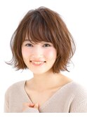 20代30代40代大人かわいい小顔ひし形ふんわりボブ