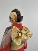 【Bellecoupes】岡本真由美 成人式 振袖着付け 水引ヘアセット