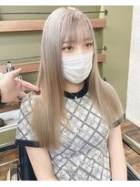 ガルボ ヘアー(garbo hair)&nbsp;当日予約OK 10代20代30代ホワイトベージュストレート韓国カラー
