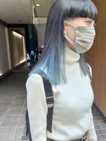 シィーム(cime) インナーカラー インナーブルー インナーブリーチ