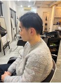 【soy-kufu】MEN'S HAIRショートマッシュパーマアッシュブラック