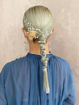 アルバム 渋谷パルコ(ALBUM) カーキベージュレイヤーロングニュアンスカラー_ba490641