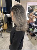 バレイヤージュ♪ホワイトシルバー♪