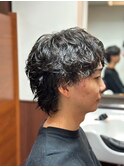 ツイスパ/メンズパーマ/束感/ツーブロックマッシュ/理容室