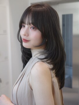 ベレーザシェルト(Beleza scelto) 13704髪質改善ワンホンヘアグレージュ韓国風巻きレイヤーカット