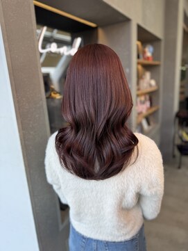 ロンド 表参道店(Lond) ブリーチなしチェリーブラウン髪質改善縮毛矯正酸性ストレート