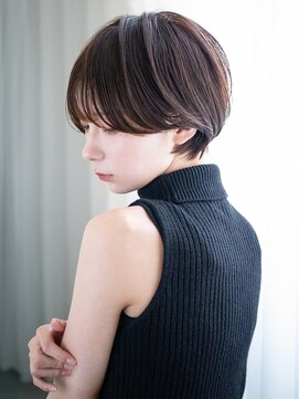 アルバム 新宿(ALBUM SHINJUKU) ショート暗めカラー前髪カットおくれ毛_F0147