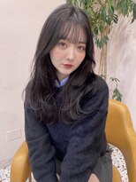 ボタン シブヤ(VOTAN SHIBUYA)&nbsp;ブラック/水素カラー/韓国ヘア/渋谷/レイヤー/顔まわり