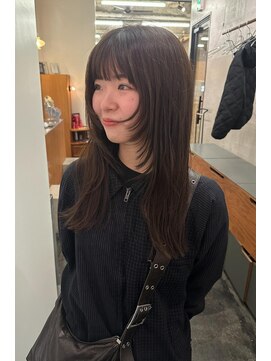 ニール シトロン 名古屋 伏見 丸の内(NEELU citron) 【NEELU_RIE】顔まわりレイヤー×カカオブラウン