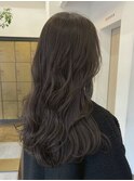 ブリーチなし大人可愛いダークグレージュ◎透明感ウェーブ巻き
