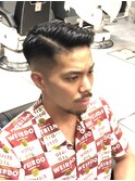 フェードカットかき上げサイドパートショート
