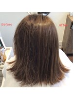 チェルシー 柏の葉キャンパス&nbsp;髪質改善ケラチンブローアウトシングル施術　縮毛矯正剤不使用