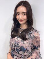 ユーフォリア 渋谷グランデ(Euphoria SHIBUYA GRANDE)&nbsp;韓国風ヘア マロンベージュ 顔周りカット 巻き髪 20代 30代 艶髪