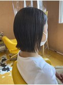 【Asante】切りっぱなしボブ×グレージュ