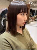 艶々☆切りっぱなしミディアム　ぷつっとカット