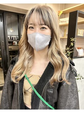 サンド 表参道(sand) 10代20代30代ブリーチダブルカラーベージュ