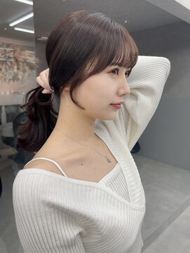 ロンド マーレ 天神大名店(Lond mare) 韓国ヘア　ワンホンヘア　ロングスタイル顔まわりレイヤーカット