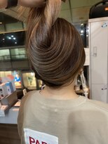 ラフ(LAFF)&nbsp;#バレイヤージュ#グレージュカラー#ボブウルフ#ココアベージュ