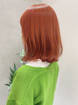 サンド 池袋(sand) 推しカラー/オレンジヘア/ダブルカラー/池袋駅/ボブ