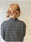 お呼ばれヘア/ヘアセット/ツインアレンジ/ツインおだんご
