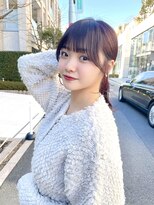 ノラ ヘアーサロン(NORA HAIR SALON)&nbsp;ナチュラル小顔前髪あり後れ毛サイドバング結べるボブくびれヘア