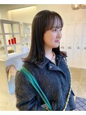 ぱつっとロブスタイル