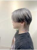 ウルフカット　センターパートウルフ　エンドカラー
