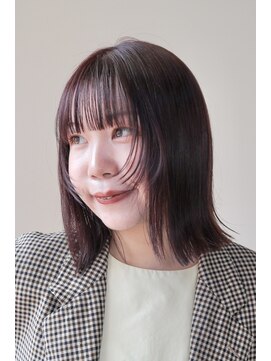 シスタ(SISTA) 切りっぱなしボブ似合わせフェイスレイヤーピンクヘアー自由が丘