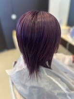 ヘアショップエヌアンドエー 久喜 栗橋店(hairshop N&A)&nbsp;ウルフレイヤー×パープルカラー ボブルフ/ハイライト