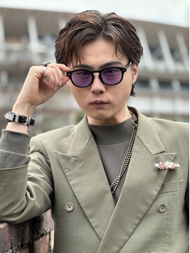 ロンドホットリップ 立川(Lond hot lip) men'sメンズハイライトスペイン カールニュアンスパーマ／立川