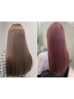 【四ツ橋駅すぐ】ブリーチ毛も施術可能なストレートをご用意！広がりやごわつきを改善し、理想のツヤ髪に♪