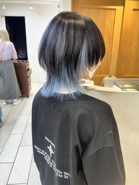 テトラ バイ ネオリーブ 横浜西口店(tetra by neolive) ダブルカラー　インナーカラー　デザインカラー　水色