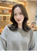 20代30代40代韓国ヘア顔周りカットレイヤーカットくびれミディ