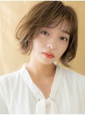 ペールオレンジ小顔ウルフカットクラゲヘアー310W大宮20代30代