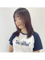 ニコ シモノセキ(NIKO Shimonoseki)&nbsp;艶っと暖色カラーで秋カラー先取り／顔まわり レイヤー