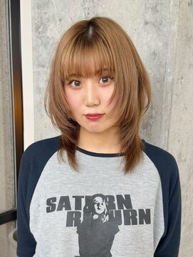 ミリ(mm) ちょっぴりイメチェン♪顔まわりレイヤー/ミディアムレイヤー