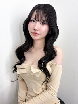 ミヨン 熊本店(miyon) 【miyon】顔周りカット×暗髪カラー×髪質改善