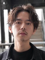 フィフス 神南(fifth) メンズミディアムウルフスパイラルシャドウパーマセンターパート
