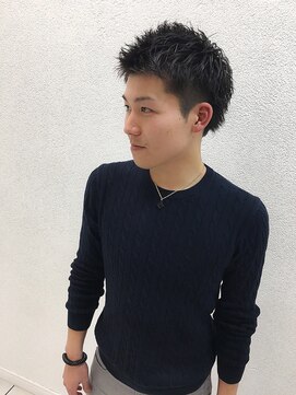 リア(Lia by KENJE) Lia by KENJE＆汐見悠佑 アップバングメンズショート