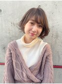 ラベンダーカラーと伸ばしかけ外ハネボブ☆