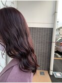 ブリーチなしカラー☆イメチェン美髪チェリーレッドワインレッド