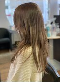 ブリーチなしのアッシュベージュ 透明感 アッシュ  2